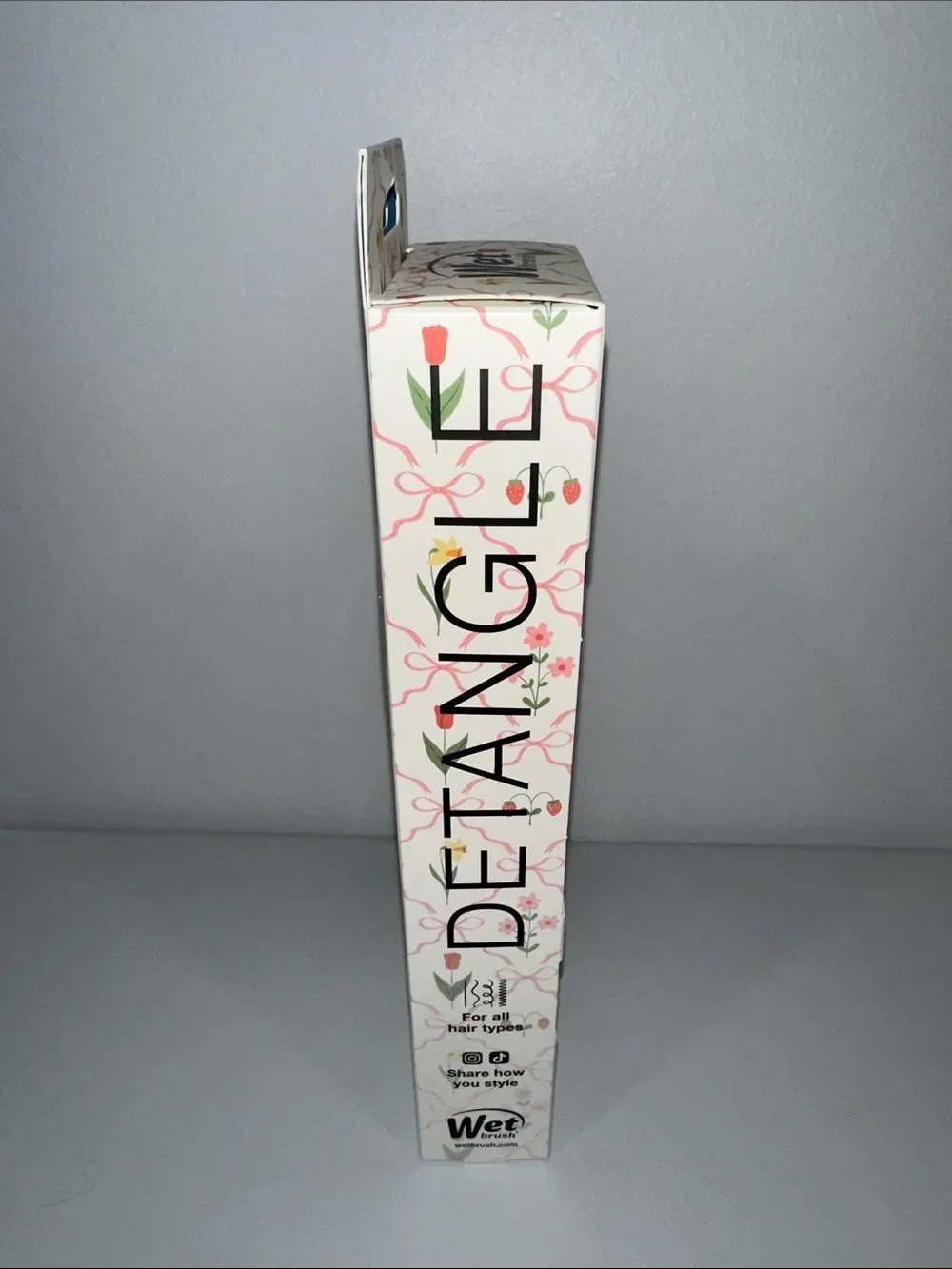 Wet Brush The Original Detangler Hair Brush White Pink Green Trellis Floral